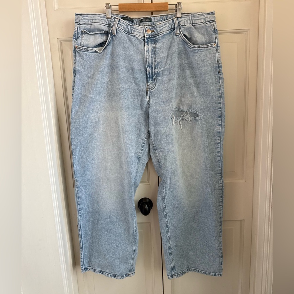 Wild Fable Blue Relaxed Jeans Distressed Style